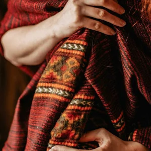 Châle brodé ethnique