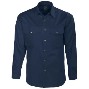 Chemise manches longues avec boutons à pression