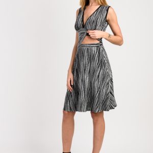 Jupe à Godets Lurex Argenté