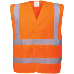 Gilet Hi-Vis Baudrier & Double CeintureOrange