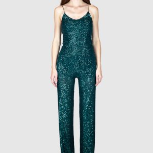 Top Débardeur en Sequins Verts