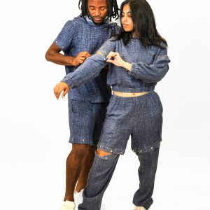 Crop Top Transformable 3 en 1 Bleu