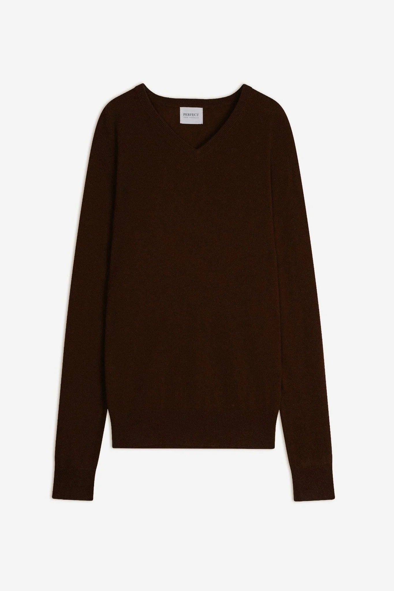 ALEXANDER pull col v café 100% cachemire – Image 7