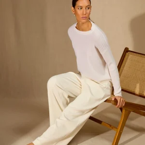 AMVIRA pull col rond neige 100% cachemire