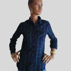 Chemise BLEUE à carreaux