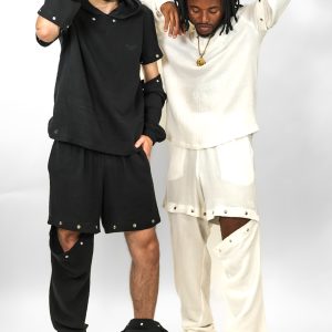 Pantalon Jogging Unisex Modulable Blanc