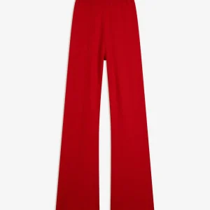 ELOA pantalon large rouge 100% cachemire