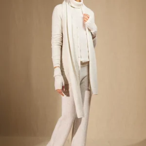 KELLY écharpe gris perle chiné 100% cachemire