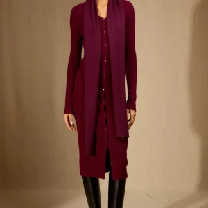 KELLY écharpe mûre 100% cachemire