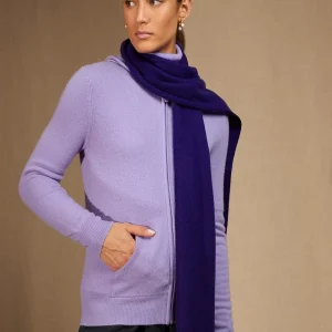 KELLY écharpe purple 100% cachemire