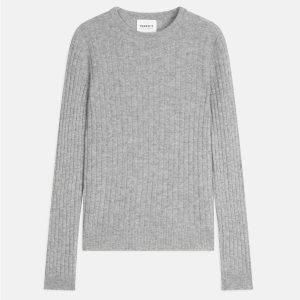 KYLIE pull col rond nuage chiné 100% cachemire