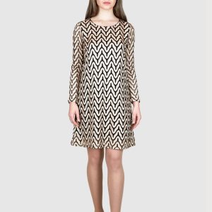 Robe en dentelle évasée bicolore