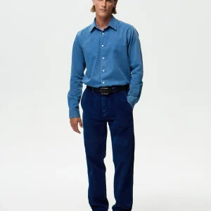 EMERSON Velours Indigo - Indigo Moyen