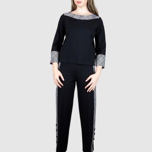 Pantacourt large en jersey milano