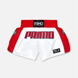 Short Muay Thai Trinity Rouge et Blanc PRIMO