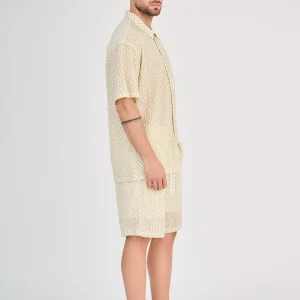 Ensemble Chemise & Short Losange - Camel